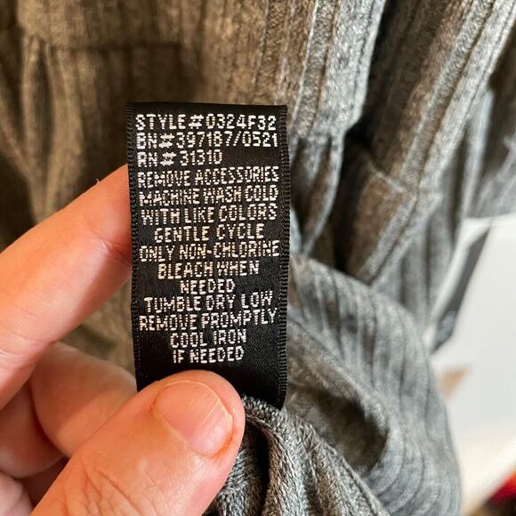 NWT Women’s AGB Dress Heather Grey ribbed knit comfort long sleeve size XL - Picture 11 of 14